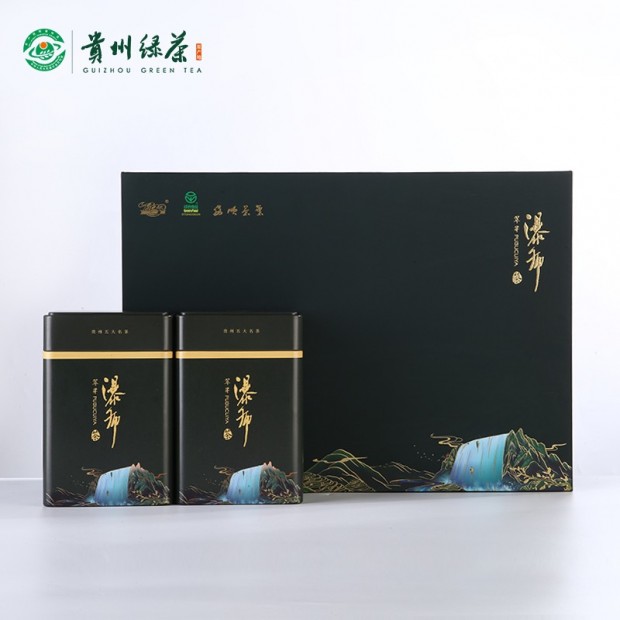 贵州绿茶 安顺瀑布茶2021新茶 特级翠芽200克礼盒装