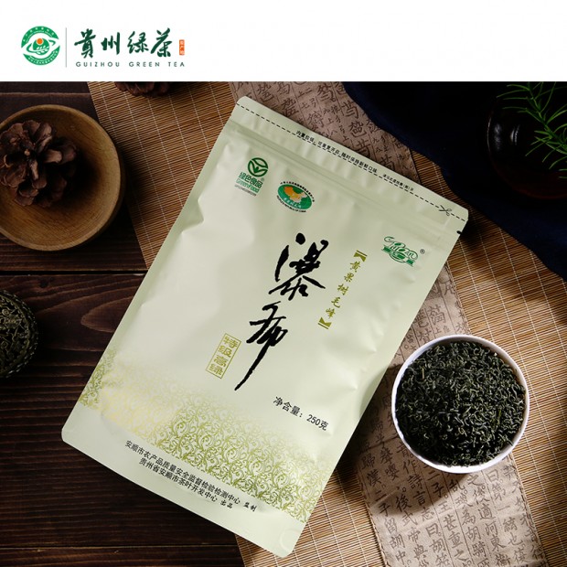 贵州绿茶 安顺瀑布茶办公茶2021新茶 特级高绿250g袋装图2