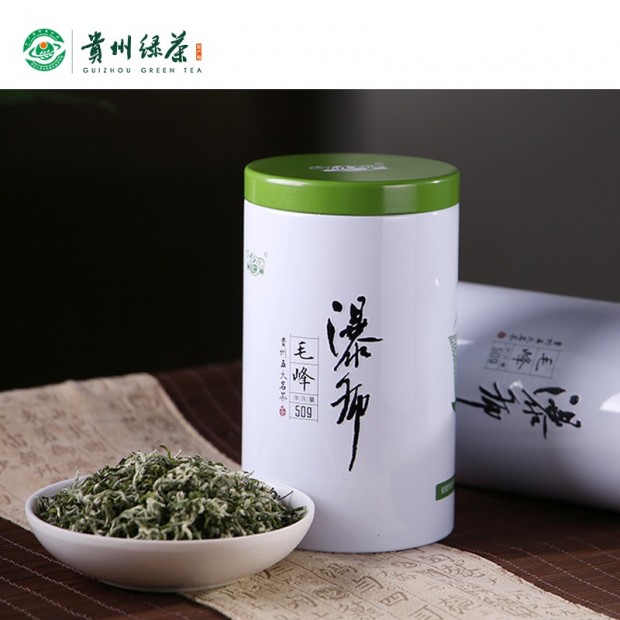 贵州绿茶 安顺瀑布茶 办公茶2021新茶 特级毛峰50克罐装图2