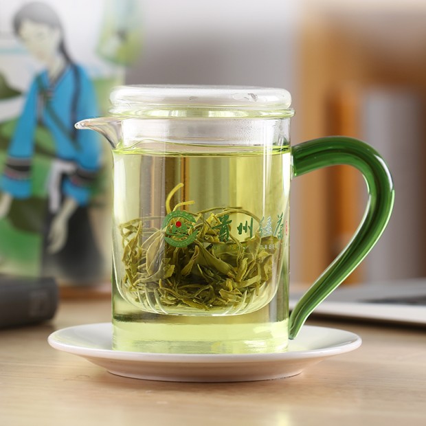贵州绿茶 安顺瀑布茶办公2021新茶 一级高绿200g袋装图5