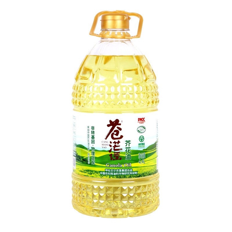 呼伦贝尔农垦出品苍茫谣芥花油非转基因低芥酸菜籽油4.4L装图1