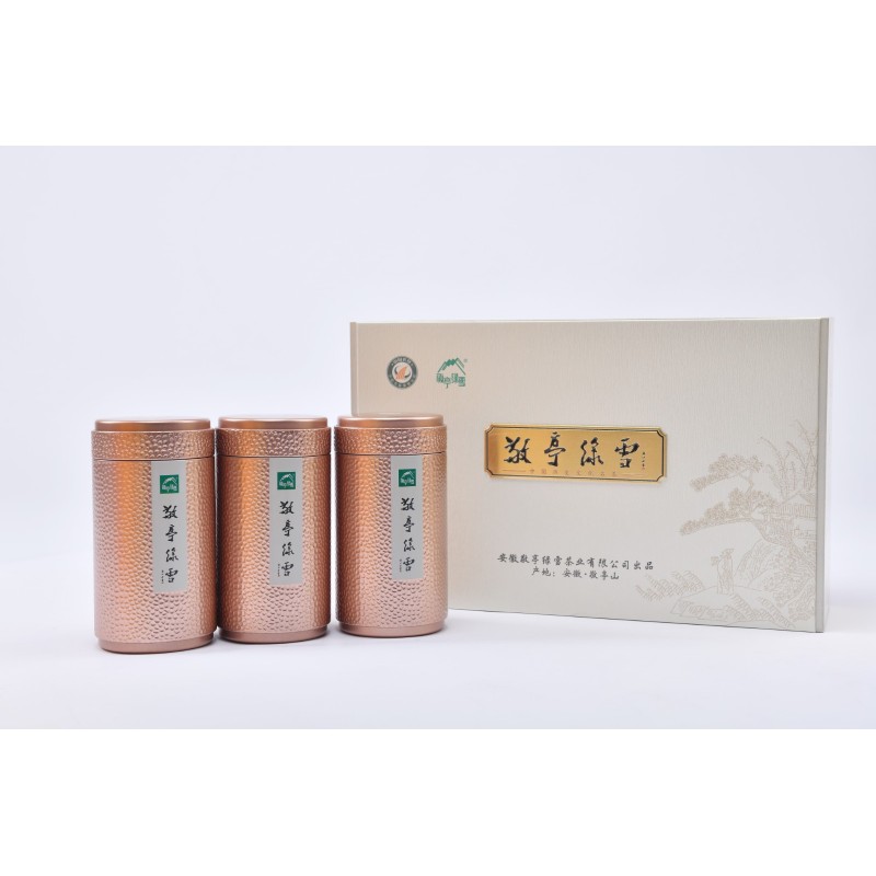 敬亭绿雪绿色食品茶三罐礼盒装图2